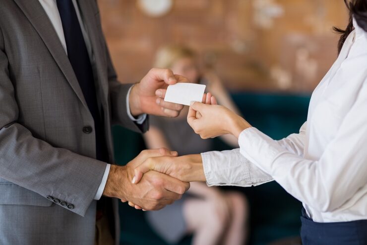 Use a business card