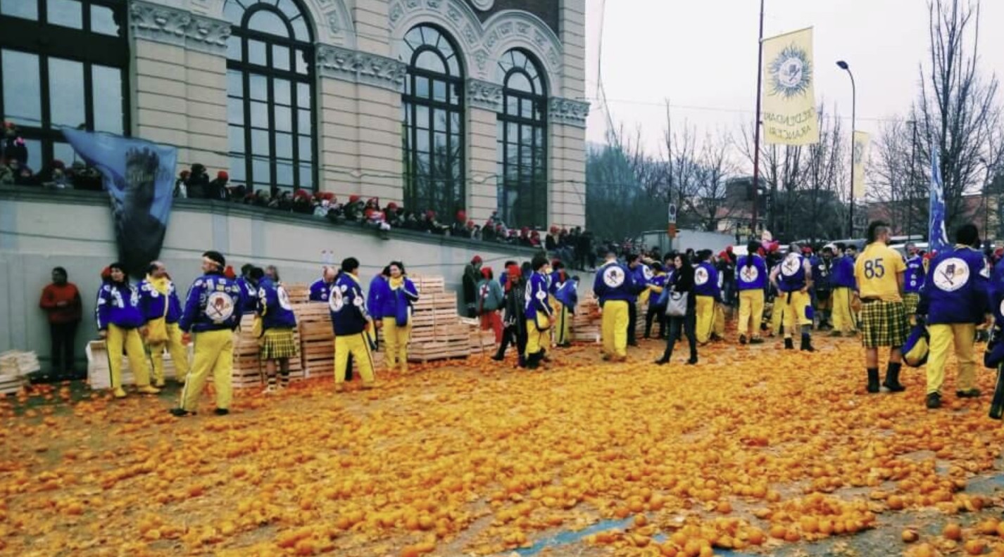 Battle of the Oranges in Italy Battle of the Oranges in Italy