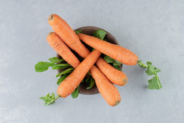 Carrots are rich in beta-carotene