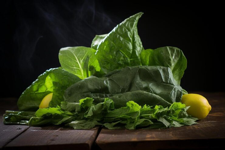 Leafy green vegetables such as spinach, romaine lettuce, chicory, and chard have an abundance of fiber, folate, and carotenoids